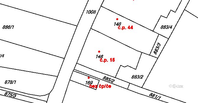 Pekla 15, Cerekvice nad Loučnou na parcele st. 146 v KÚ Pekla, Katastrální mapa