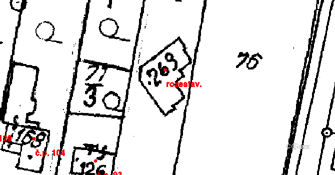 Čechočovice 111 na parcele st. 269 v KÚ Čechočovice, Katastrální mapa