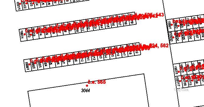 Otrokovice 518,556 na parcele st. 1998/13 v KÚ Otrokovice, Katastrální mapa
