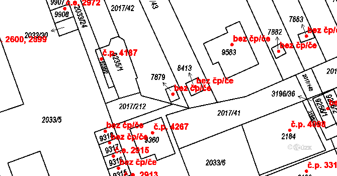 Hodonín 38904985 na parcele st. 7879 v KÚ Hodonín, Katastrální mapa