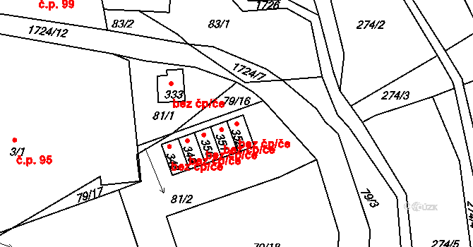 Ohnišov 42473985 na parcele st. 352 v KÚ Ohnišov, Katastrální mapa