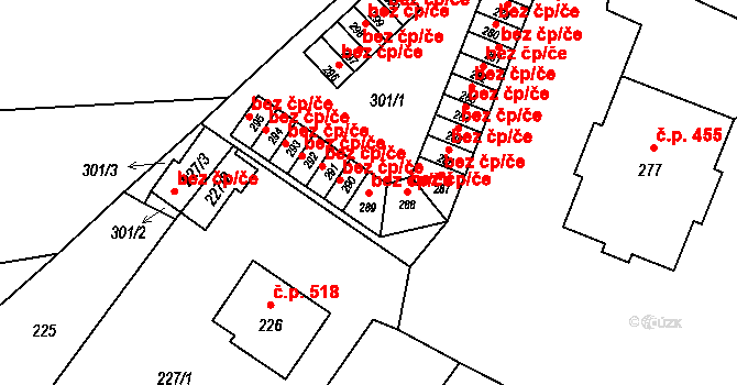 Postřelmov 44938985 na parcele st. 289 v KÚ Postřelmov, Katastrální mapa