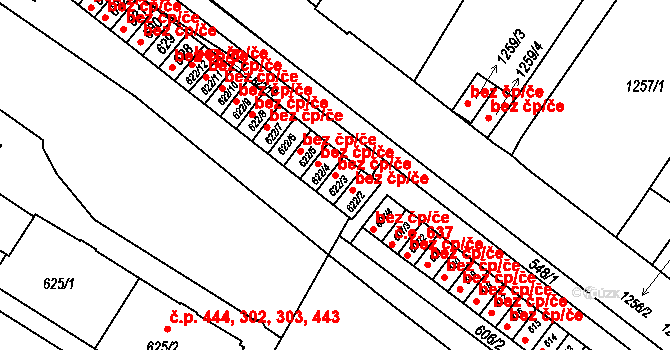 Brno 45528985 na parcele st. 622/3 v KÚ Pisárky, Katastrální mapa
