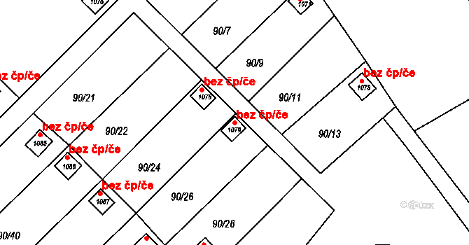 Slavonice 48867985 na parcele st. 1079 v KÚ Slavonice, Katastrální mapa