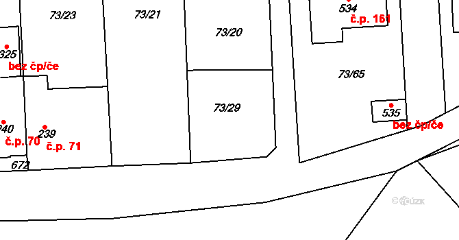 Byškovice 65, Neratovice na parcele st. 547 v KÚ Byškovice, Katastrální mapa
