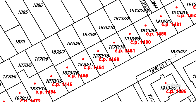 Holešov 1468 na parcele st. 1870/18 v KÚ Holešov, Katastrální mapa