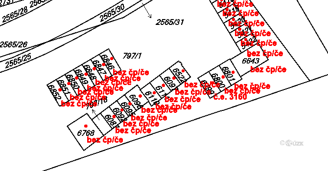 Jablonec nad Nisou 2381, Katastrální mapa