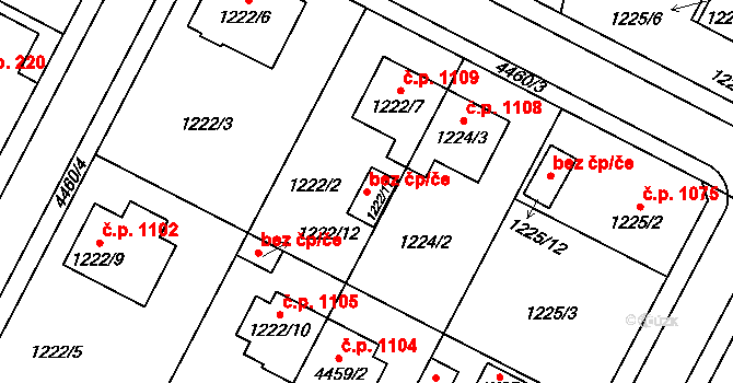 Chotěboř 39954986 na parcele st. 1222/11 v KÚ Chotěboř, Katastrální mapa
