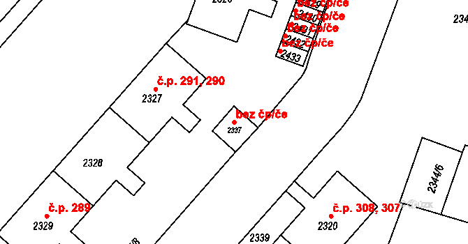 Brno 45554986 na parcele st. 2337 v KÚ Nový Lískovec, Katastrální mapa