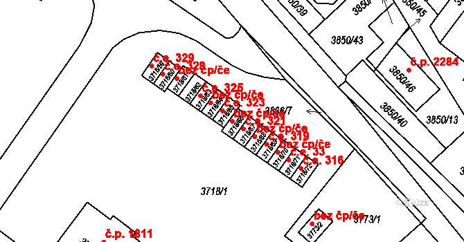 Litoměřice 47620986 na parcele st. 3718/66 v KÚ Litoměřice, Katastrální mapa