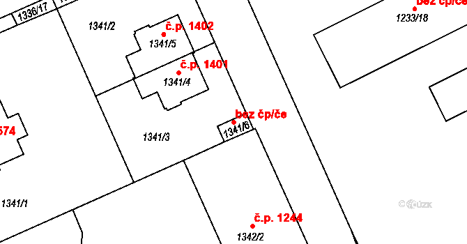 Rychnov nad Kněžnou 81420986 na parcele st. 1341/6 v KÚ Rychnov nad Kněžnou, Katastrální mapa