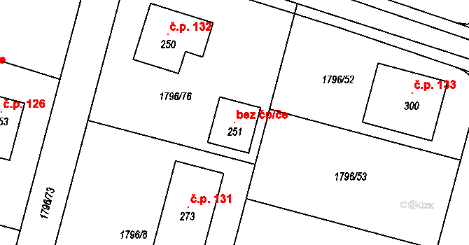 Dobev 97059986 na parcele st. 251 v KÚ Oldřichov u Písku, Katastrální mapa