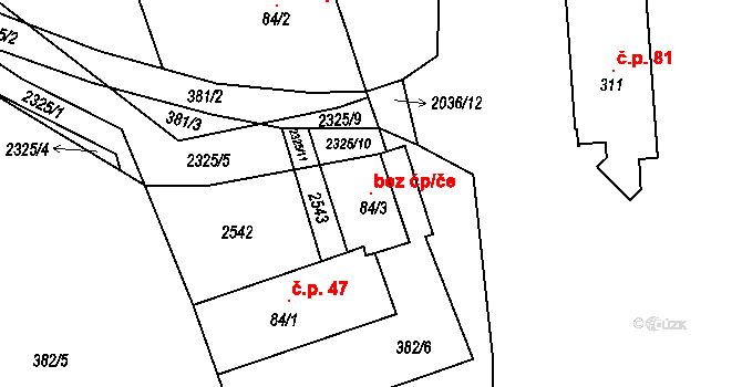 Lukavice 120168987 na parcele st. 84/3 v KÚ Lukavice u Rychnova nad Kněžnou, Katastrální mapa