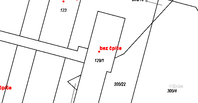 Dolní Bukovsko 40557987 na parcele st. 129/1 v KÚ Bzí u Dolního Bukovska, Katastrální mapa