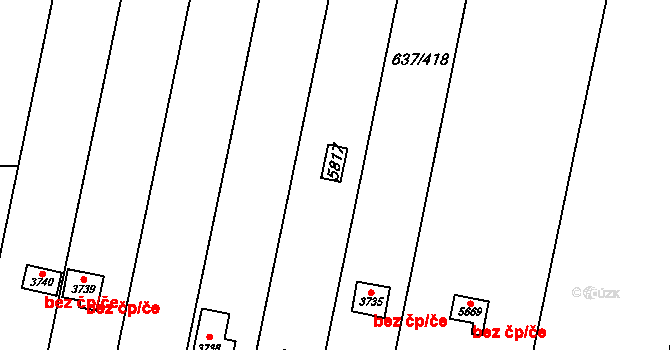 Břeclav 40760987 na parcele st. 5817 v KÚ Břeclav, Katastrální mapa