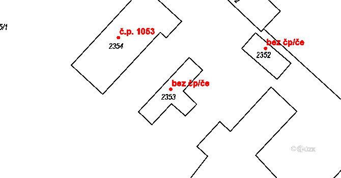 Ostrava 43983987 na parcele st. 2353 v KÚ Polanka nad Odrou, Katastrální mapa