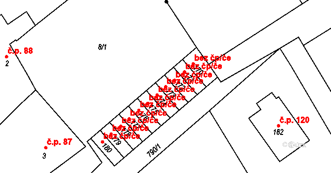 Vamberk 44243987 na parcele st. 173 v KÚ Merklovice, Katastrální mapa