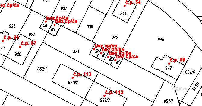 Mimoň 45910987 na parcele st. 944 v KÚ Mimoň, Katastrální mapa