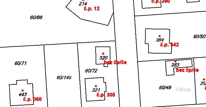 Hovorčovice 46129987 na parcele st. 320 v KÚ Hovorčovice, Katastrální mapa