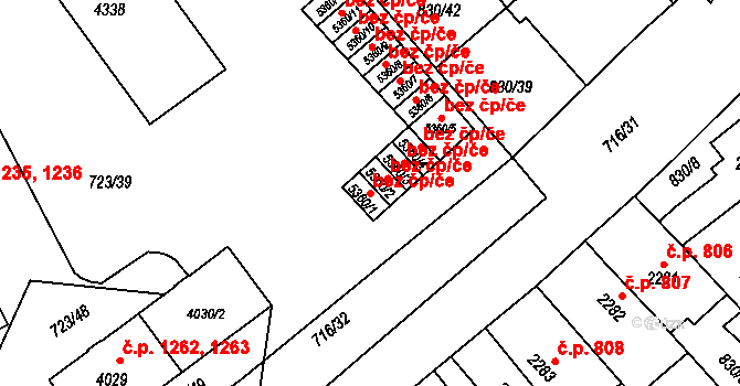 Pardubice 46737987 na parcele st. 5360/1 v KÚ Pardubice, Katastrální mapa