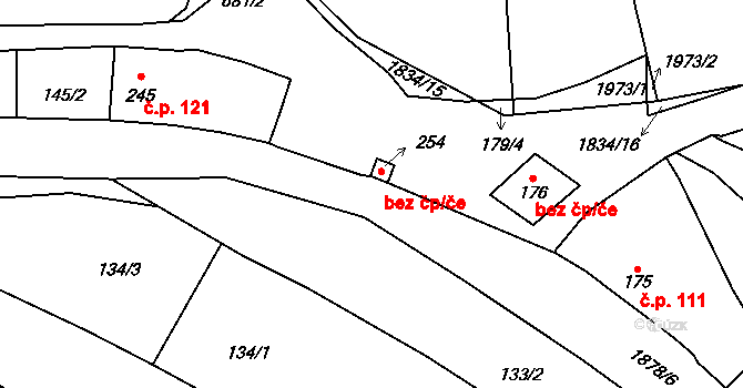 Jistebnice 48143987 na parcele st. 254 v KÚ Jistebnice, Katastrální mapa