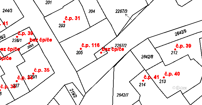 Horšovský Týn 48166987 na parcele st. 2267/2 v KÚ Horšovský Týn, Katastrální mapa