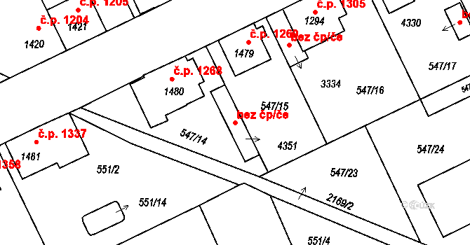 Šumperk 48519987 na parcele st. 4351 v KÚ Šumperk, Katastrální mapa