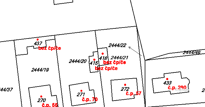 Bechlín 89101987 na parcele st. 418 v KÚ Bechlín, Katastrální mapa