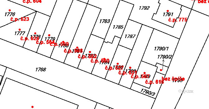 Maloměřice 527, Brno na parcele st. 1784 v KÚ Maloměřice, Katastrální mapa