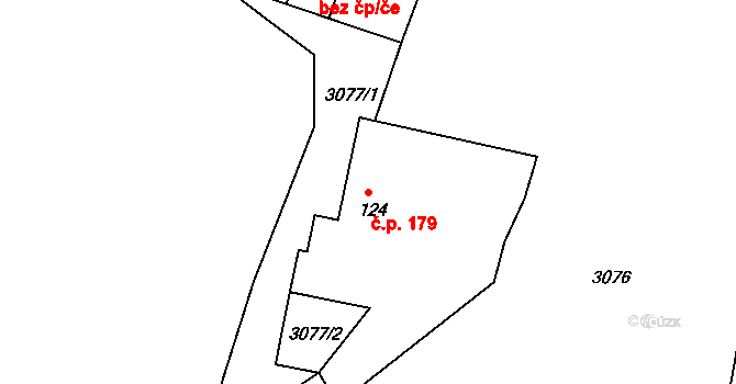 Sepekov 179 na parcele st. 124 v KÚ Sepekov, Katastrální mapa
