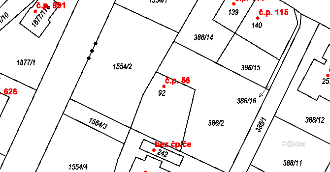 Zvěrotice 56, Katastrální mapa