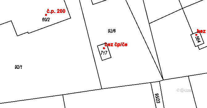 Jistebník 38941988 na parcele st. 717 v KÚ Jistebník, Katastrální mapa