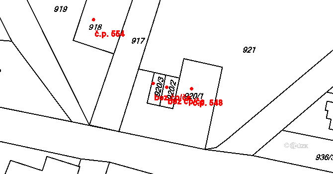 Hrádek nad Nisou 40803988 na parcele st. 920/2 v KÚ Hrádek nad Nisou, Katastrální mapa