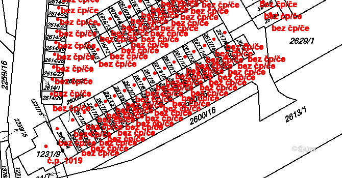 Třinec 49355988 na parcele st. 2600/38 v KÚ Lyžbice, Katastrální mapa