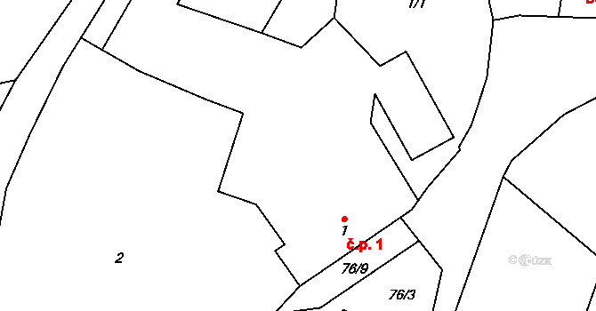 Klisín 1, Milevsko na parcele st. 1/1 v KÚ Klisín, Katastrální mapa