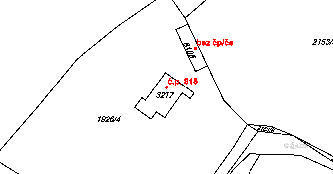 Beroun-Závodí 815, Beroun na parcele st. 3217 v KÚ Beroun, Katastrální mapa