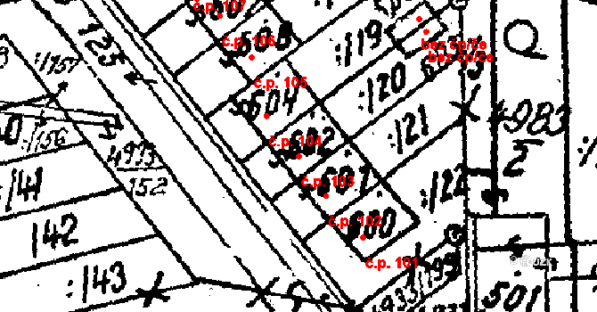 Pasohlávky 103 na parcele st. 602 v KÚ Pasohlávky, Katastrální mapa