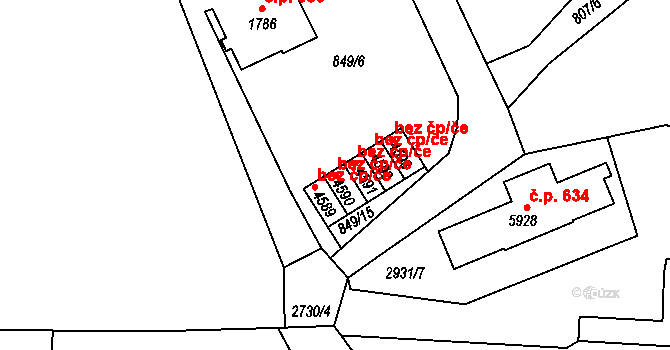 Chrudim 38052989 na parcele st. 4590 v KÚ Chrudim, Katastrální mapa