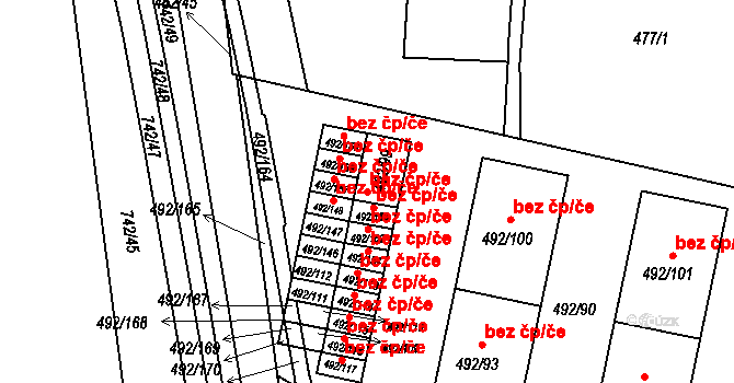 České Budějovice 40516989 na parcele st. 492/99 v KÚ České Budějovice 5, Katastrální mapa