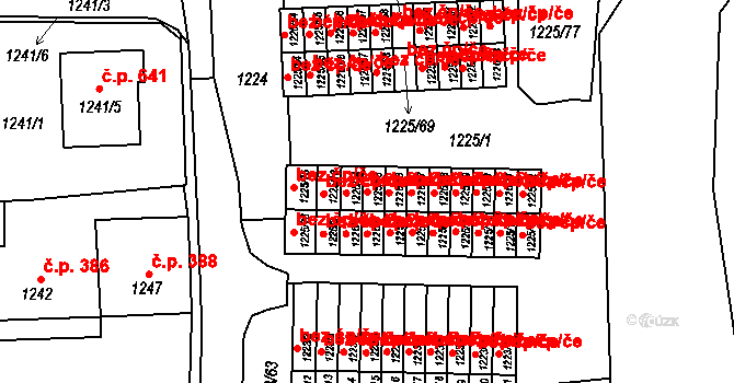 Suchdol nad Lužnicí 40979989 na parcele st. 1225/15 v KÚ Suchdol nad Lužnicí, Katastrální mapa