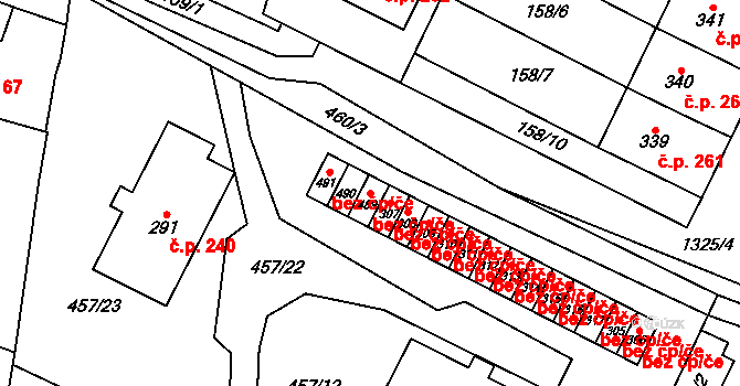 Želiv 45278989 na parcele st. 489 v KÚ Želiv, Katastrální mapa