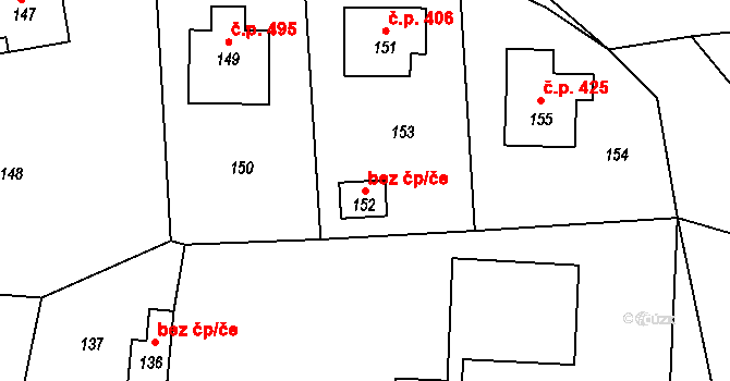 Jablůnka 45620989 na parcele st. 152 v KÚ Jablůnka, Katastrální mapa