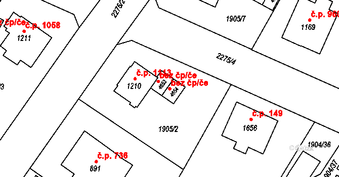 Šumperk 48507989 na parcele st. 4654 v KÚ Šumperk, Katastrální mapa