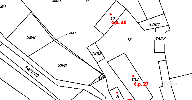 Valašské Klobouky 49589989 na parcele st. 2 v KÚ Lipina, Katastrální mapa
