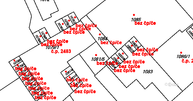 Teplice 49919989 na parcele st. 1081/5 v KÚ Teplice, Katastrální mapa