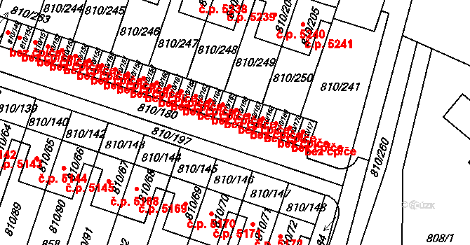 Proseč nad Nisou 3248, Jablonec nad Nisou na parcele st. 810/166 v KÚ Proseč nad Nisou, Katastrální mapa