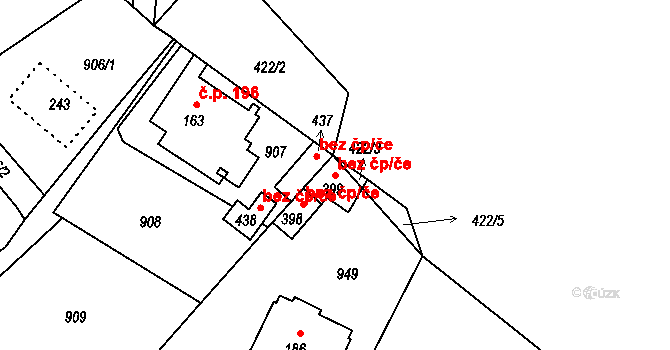 Nový Bor 82504989 na parcele st. 399 v KÚ Pihel, Katastrální mapa