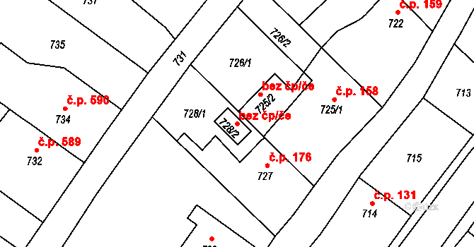 Studénka 115 na parcele st. 728/2 v KÚ Studénka nad Odrou, Katastrální mapa
