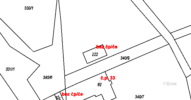 Světlá nad Sázavou 99706989 na parcele st. 222 v KÚ Mrzkovice, Katastrální mapa