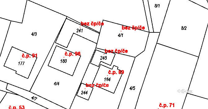 Libošovice 105492990 na parcele st. 245 v KÚ Libošovice, Katastrální mapa